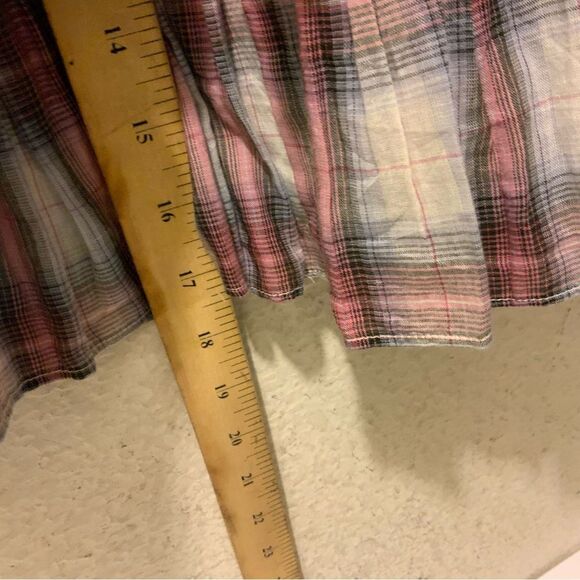 NWT Isabel Marant Naomi Mini Skirt size 36  Women's Smocked Plaid Check Printed - Picture 5 of 8